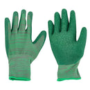 GARDEN ESSENTIALS - GREEN LATEX / NYLON GLOVES 1PAIR