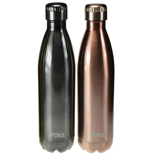 PURE - METALLIC WATER BOTTLE 750ml EA