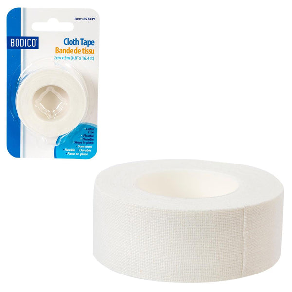 BODICO - WHITE CLOTH TAPE 2x5 CM EA