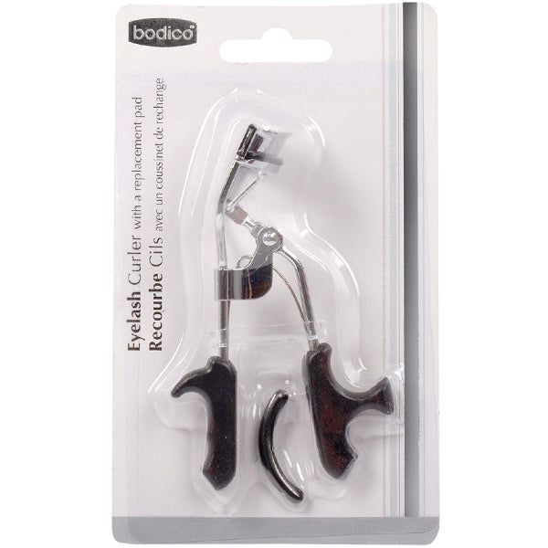 BODICO - EYELASH CURLER W/ SPARE RUBBER PAD EA