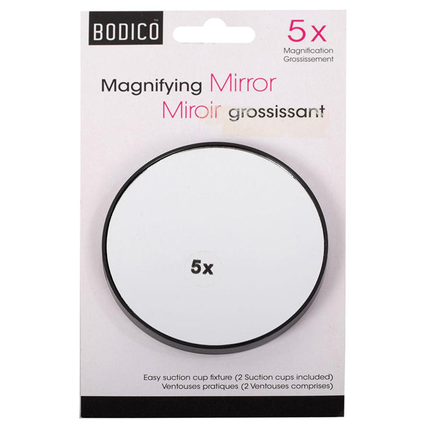 BODICO - 5x MAGNIFYING MIRROR W/ SUCTION CUP EA