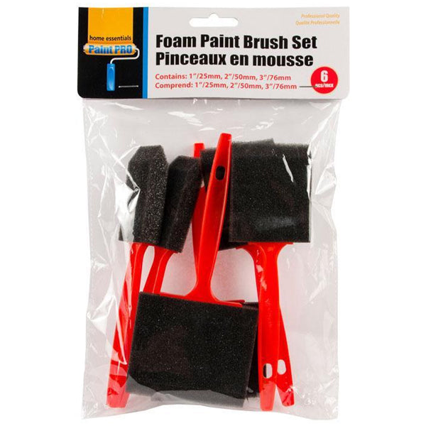 CTG - H.E 6PC PAINT FOAM BRUSH SET EA