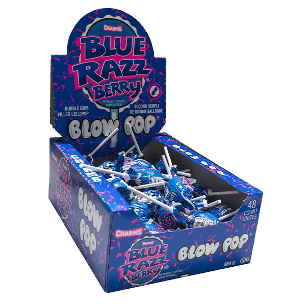 CHARMS - BLUE RAZZ  POP 48EA