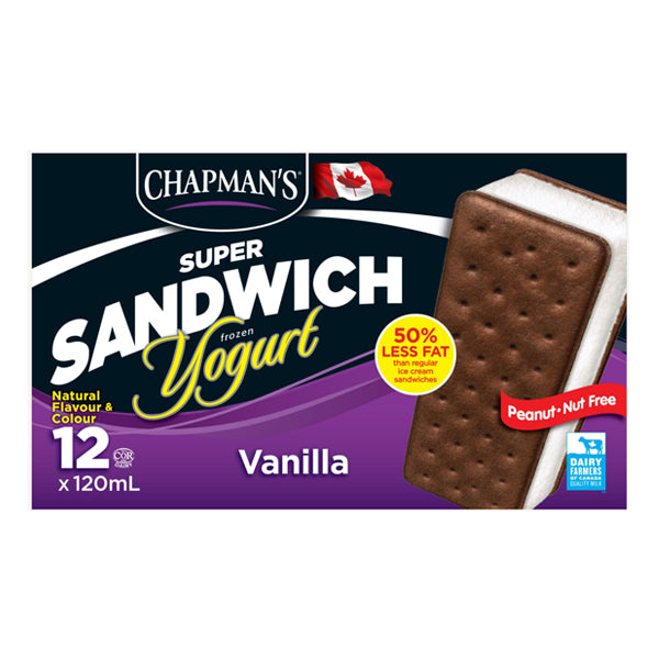 CHAPMANS - SUPER VANILLA YOGURT SANDWICH 12x120 ML