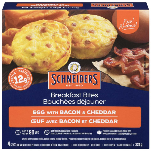 SCHNEIDERS - BACON CHEDDAR BREAKFAST BITE 224GR