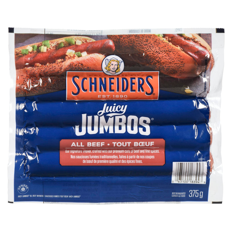 SCHNEIDERS - JUICY JUMBOS 100% ALL BEEF 375GR