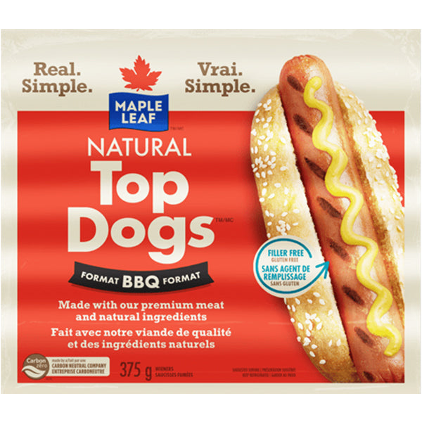 MAPLE LEAF - TOP DOGS BBQ 375GR