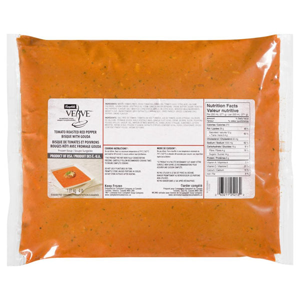 CAMPBELL - CAMPBELLS TOMATO ROASTED RED PEPPER BISQUE WITH GOUDA 4LBS
