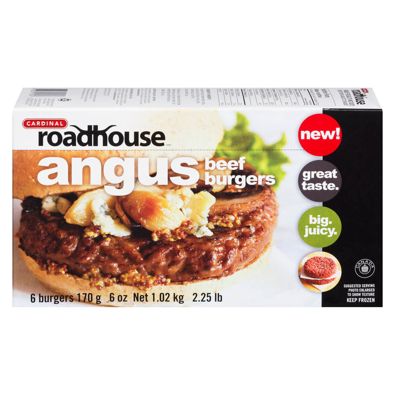 CARDINAL - ROADHOUSE ANGUS BEEF BURGERS 1.02KG