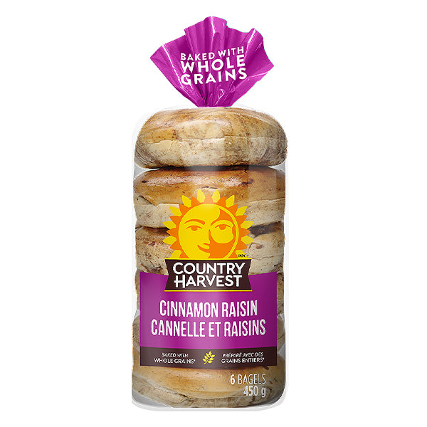 COUNTRY HARVEST - BAGEL RAISIN CINNAMON 450GR