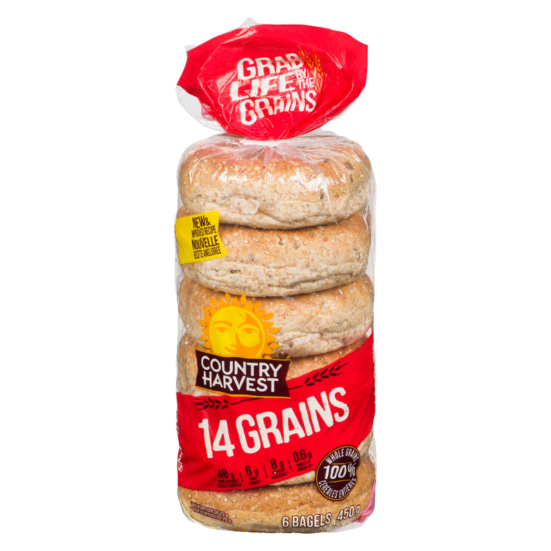 COUNTRY HARVEST - BAGEL  14 GRAINS 450GR