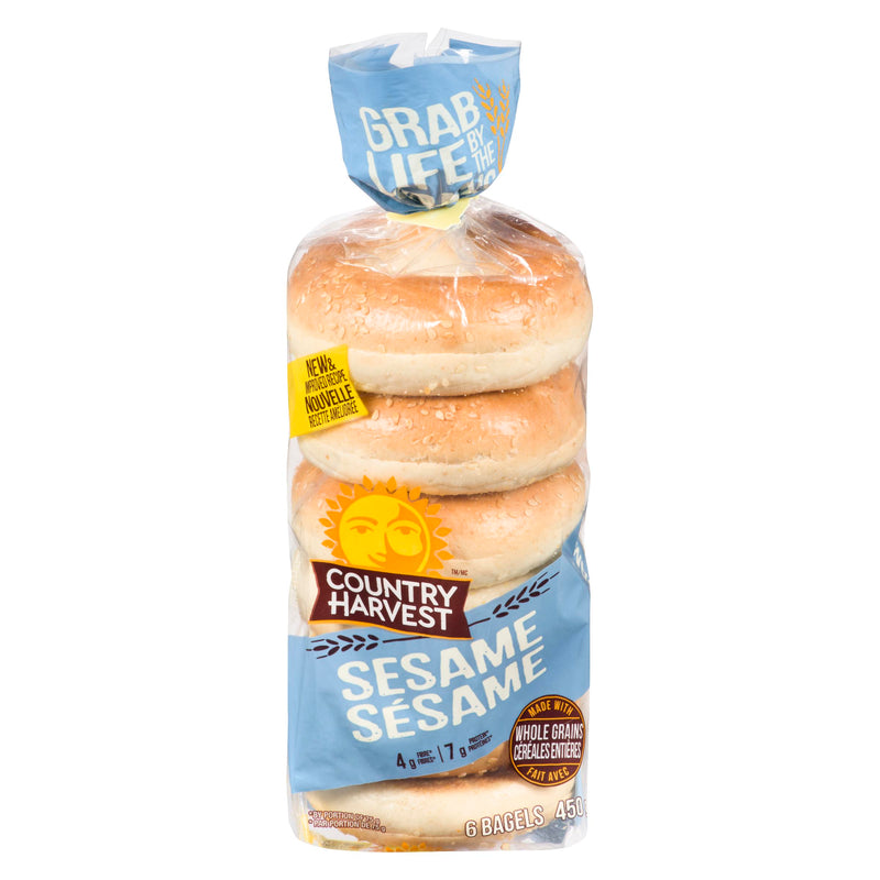 COUNTRY HARVEST - SESAME BAGEL 450GR