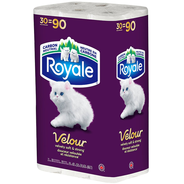ROYALE - VELOUR BATHROOM TISSUE 30=90 1 PK