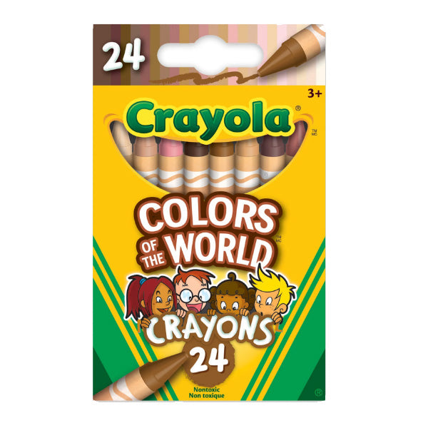 CRAYOLA - 24PC COLOURS OF THE WORLD CRAYONS 1EA