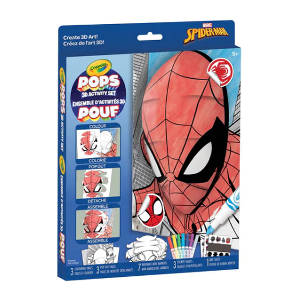 CRAYOLA - SPIDERMAN POPS COLOR & ACTIVITY BOX KIT 1EA