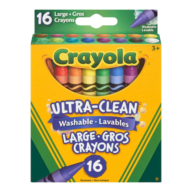 CRAYOLA - 16PC LARGE WASHABLE CRAYONS 1EA