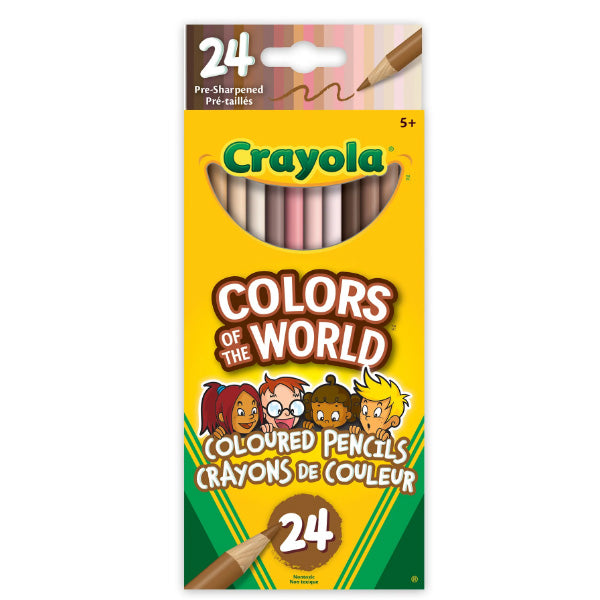 CRAYOLA - 24PC COLOURS OF THE WORLD COLOUR PENCILS 1EA