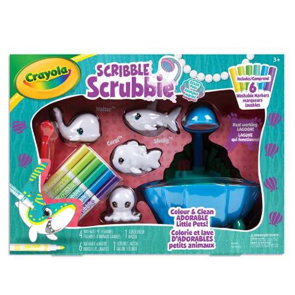 CRAYOLA - SCRIBBLE SCRUBBIE OCEAN PETS- LAGOON TUB SET 1EA