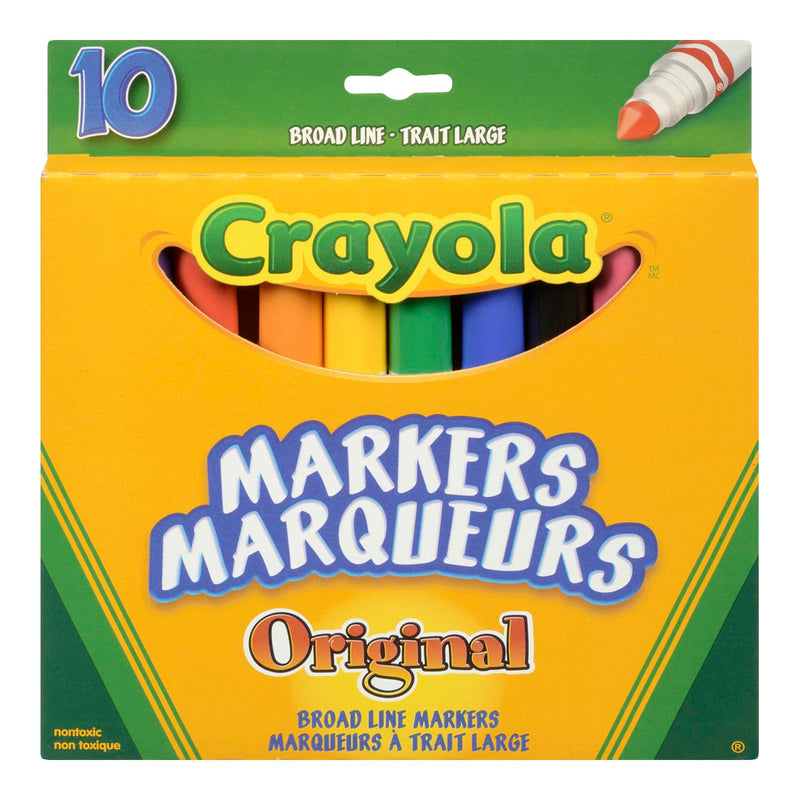 CRAYOLA - BROAD LINE MARKERS 10EA