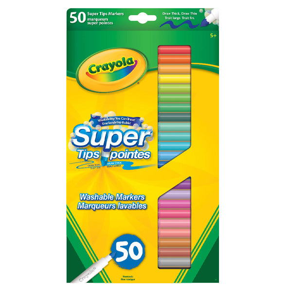 CRAYOLA - 50PC SUPER TIP WASHABLE MARKERS 1EA