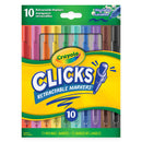 CRAYOLA - SUPER CLICKS RETRACTABLE MARKER 10PK