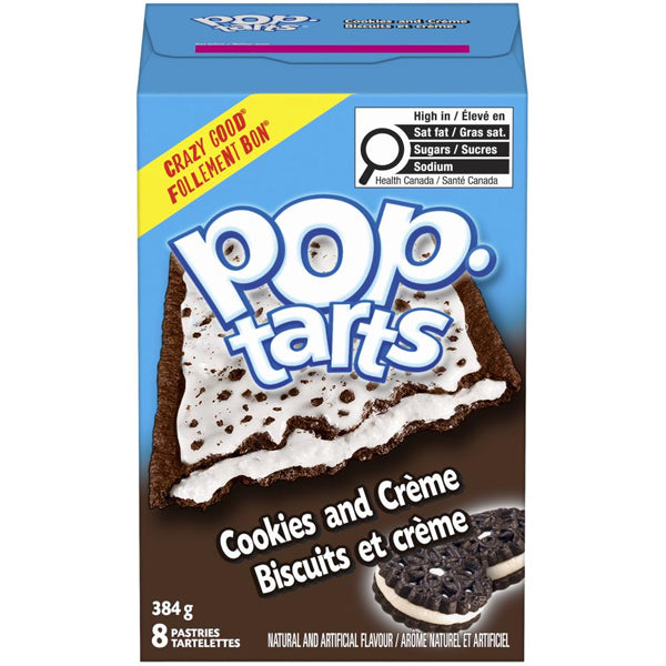 KELLOGG - POP TARTS FROSTED COOKIES & CREAM 384GR