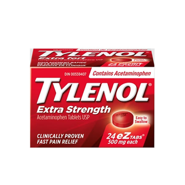 TYLENOL - EXTRA STRENGTH EZ TABS 24x500 MG