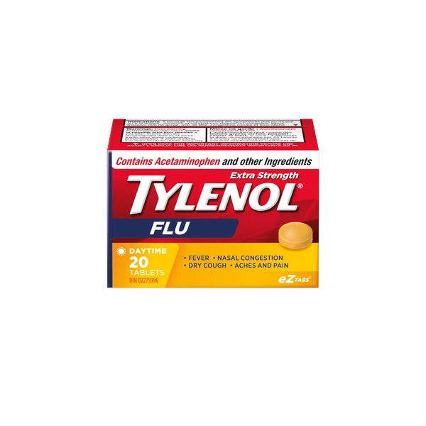 TYLENOL - EXTRA STRENGTH FLU EZTABS DAYTIME 20EA