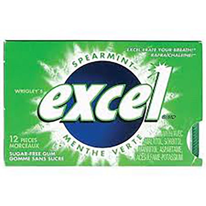 w whiEXCEL GUM - EXCEL SPEARMINT 12x12 EA