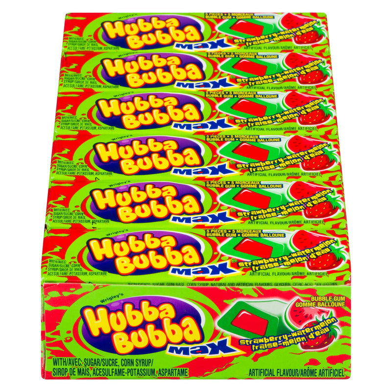 HUBBA BUBBA - MAX STRAWBERRY WATERMELON 18x5EA