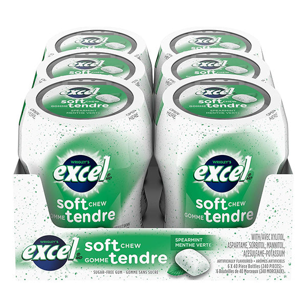 EXCEL - SOFT CHEW BOTTLES SPEARMINT 6x40 PC