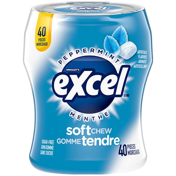 EXCEL - SOFT CHEW BOTTLES PEPPERMINT 40EA