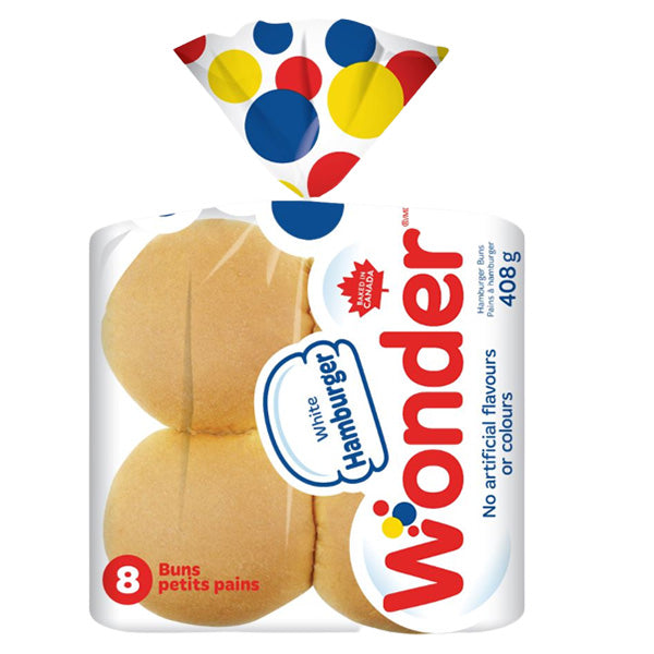 WONDER - HAMBURGER BUNS WHITE 8EA