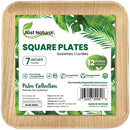 JUST NATURAL - 7IN SQUARE PLATES 12EA