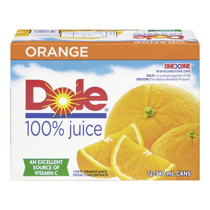 DOLE - 100 percent ORANGE JUICE 12x340ML