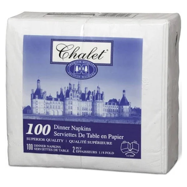 CHALET - DINNER NAPKINS 2PLY DNAP30100P 100EA