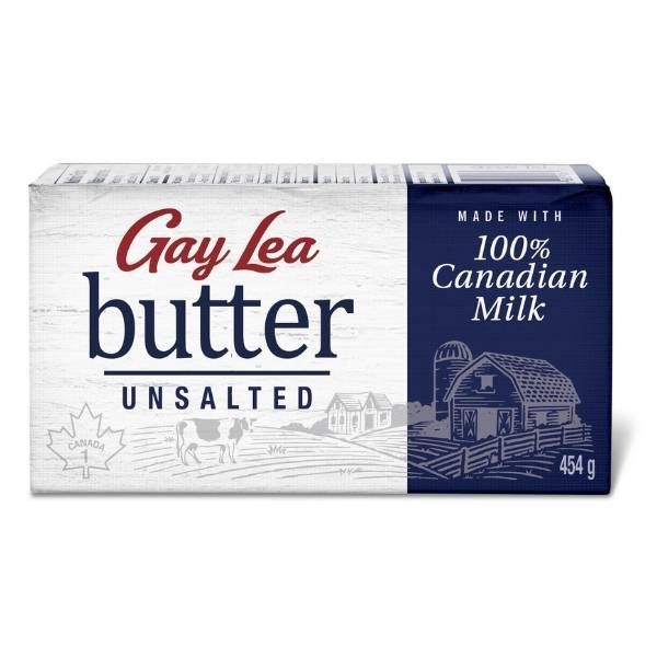 GAY LEA - BUTTER UNSALTED 454GR