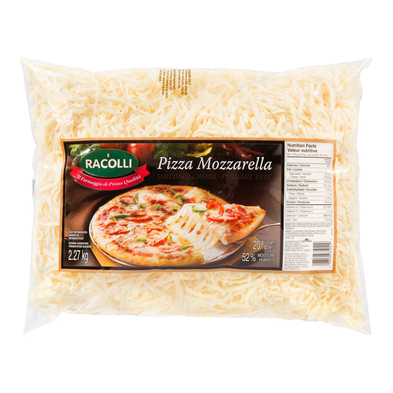 RACOLLI - SHREDDED MOZZARELLA 21% 2.27KG