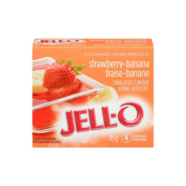 KRAFT - JELLO STRAW/BANANA FLAVOUR 85GR