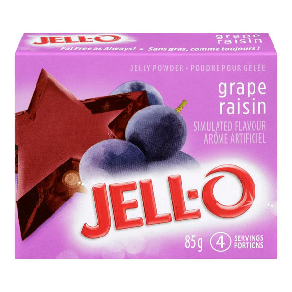 KRAFT - JELLO GRAPE FLAVOUR 24x85 GR