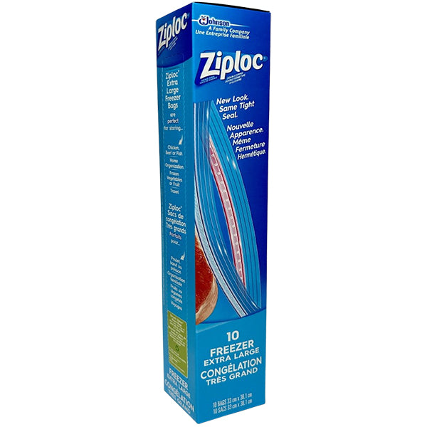 ZIPLOC -  FREEZER BAGS EXTRA LARGE 10EA