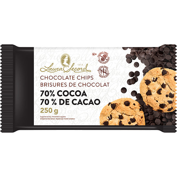 wLAURA SECORD - 70% COCOA CHOCOLATE CHIPS 250GR