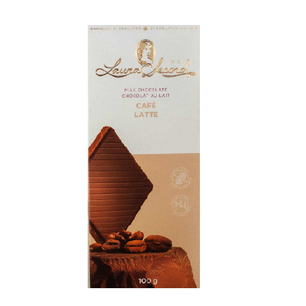 LAURA SECORD - MILK CHOCOLATE CAFFE LATTE BAR 100GR