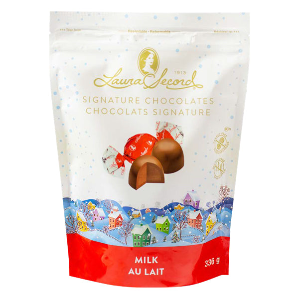 LAURA SECORD - HOLIDAY MILK SIGNATURE CHOCOLATES POUCH 336GR