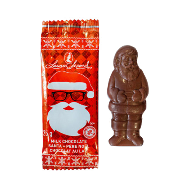 LAURA SECORD - MILK CHOCOLATE SANTA BARS 25GR