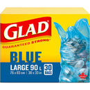 GLAD - BLUE LARGE 74L BAGS 76CM x 83CM 40CT