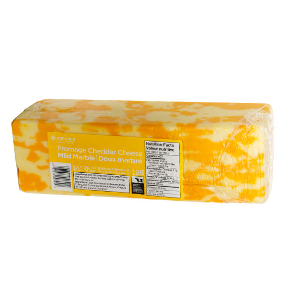 AGROPUR - MARBLE MILD CHEDDAR 34% 2.27KG