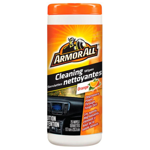 ARMOR ALL - ORANGE CLEANING WIPES 25CT