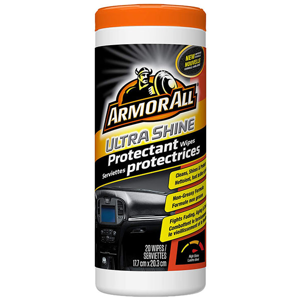 ARMOR ALL - ULTRA SHINE PROTECTANT WIPES 20CT