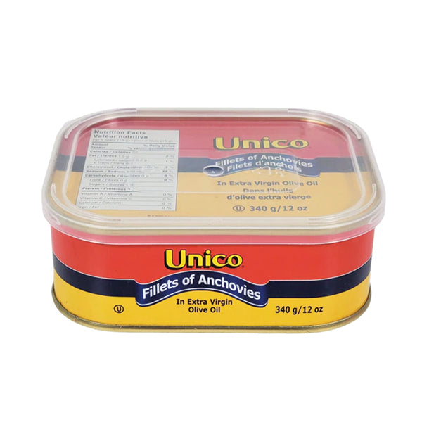 UNICO - FLAT ANCHOVIES FILLETS 340GR
